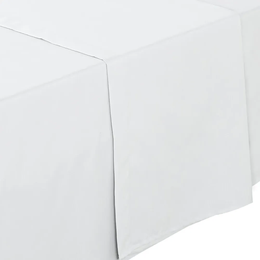 Home Single Flat Bed Sheet - White, Polycotton