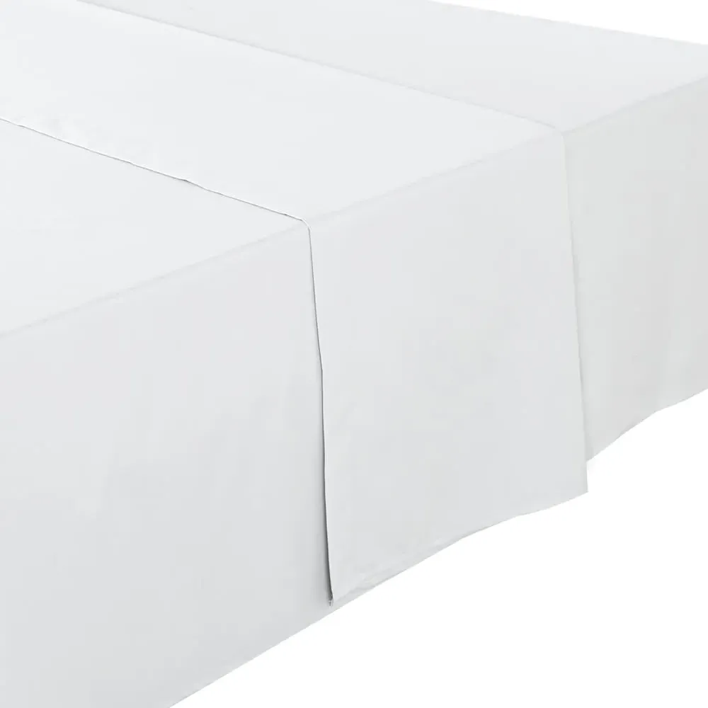 Home Single Flat Bed Sheet - White, Polycotton image