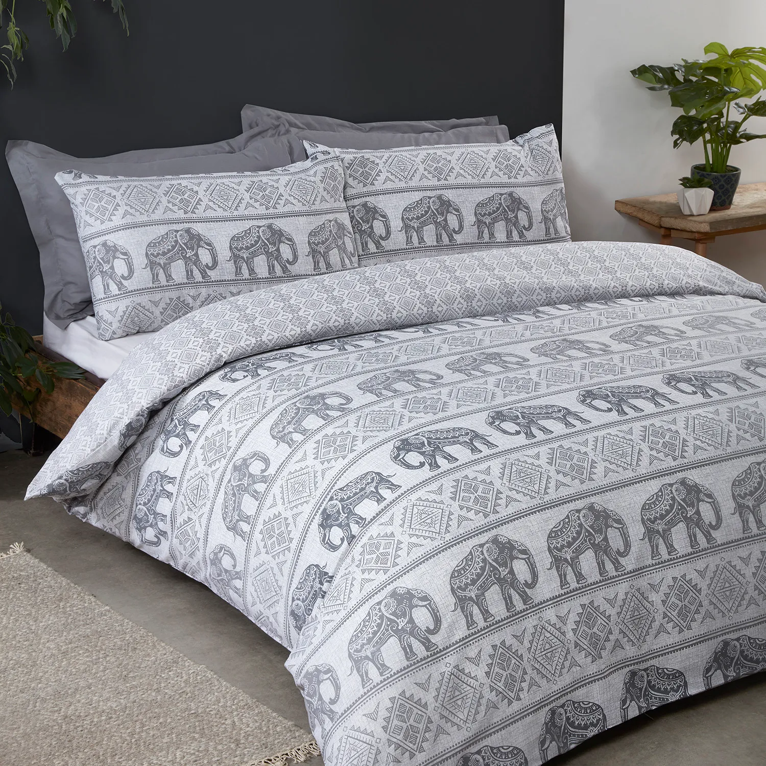 Home Single Hathi Elephant Duvet Set - Multi