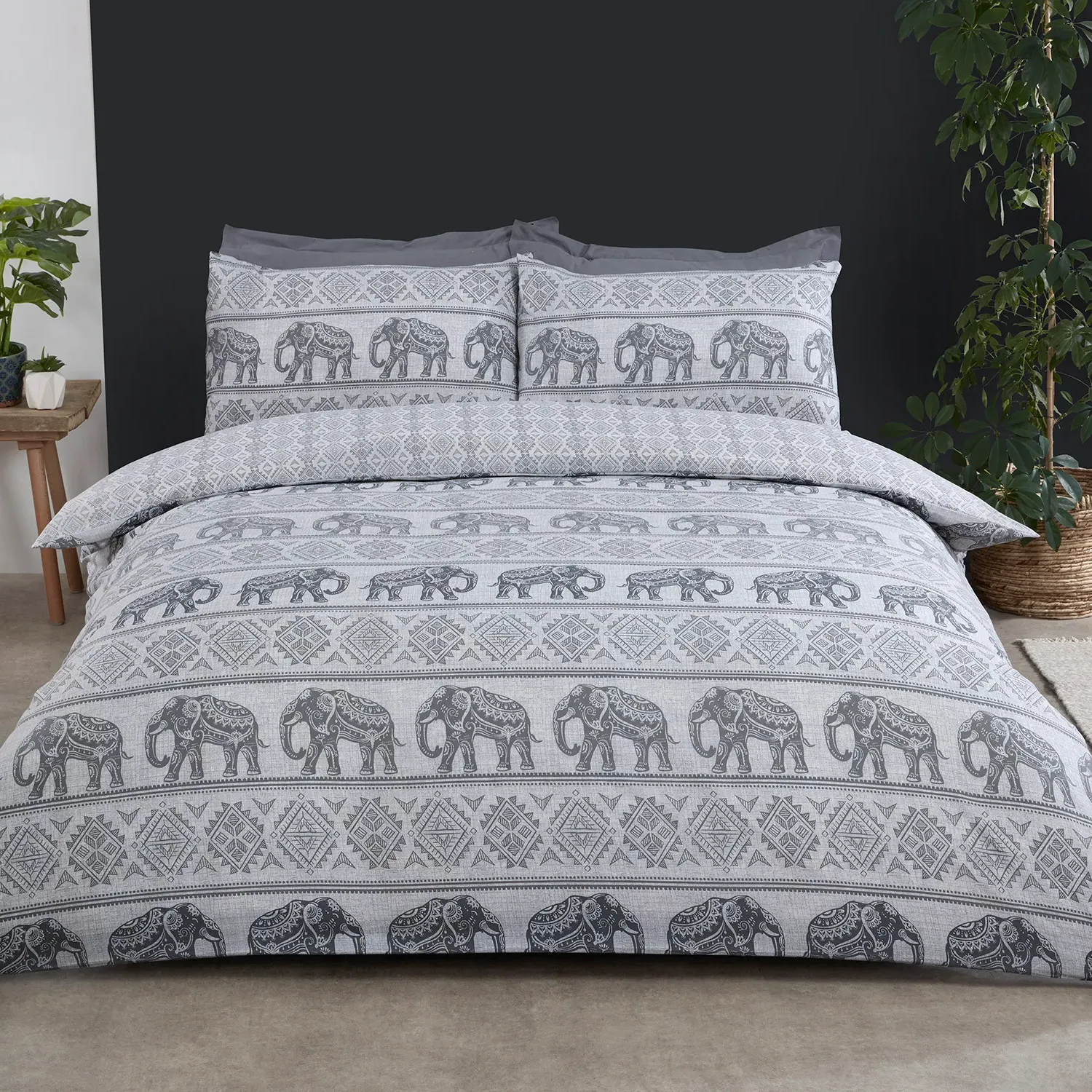 Home Single Hathi Elephant Duvet Set - Multi