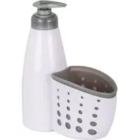 Home Soap Bottle and Caddy - White