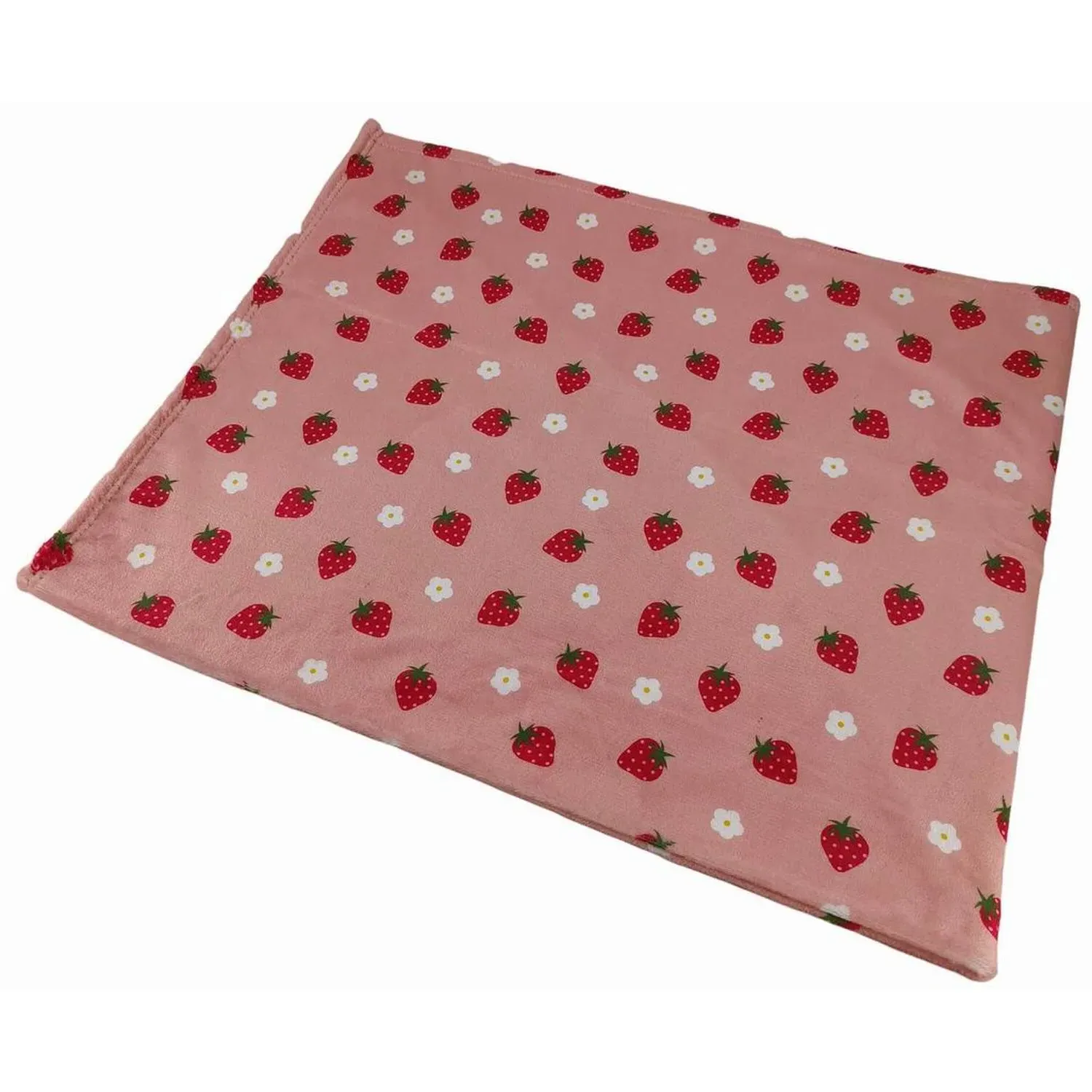Home Strawberry Fleece Throw - Blush
