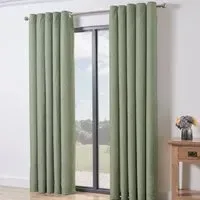 Taylor Blackout Eyelet Curtains - Green