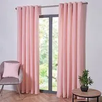 Taylor Eyelet Curtains - Blush