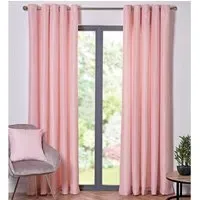 Taylor Eyelet Curtains - Blush