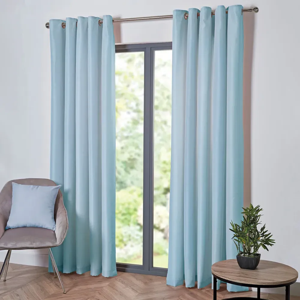 Home Taylor Eyelet Curtains - Duck Egg