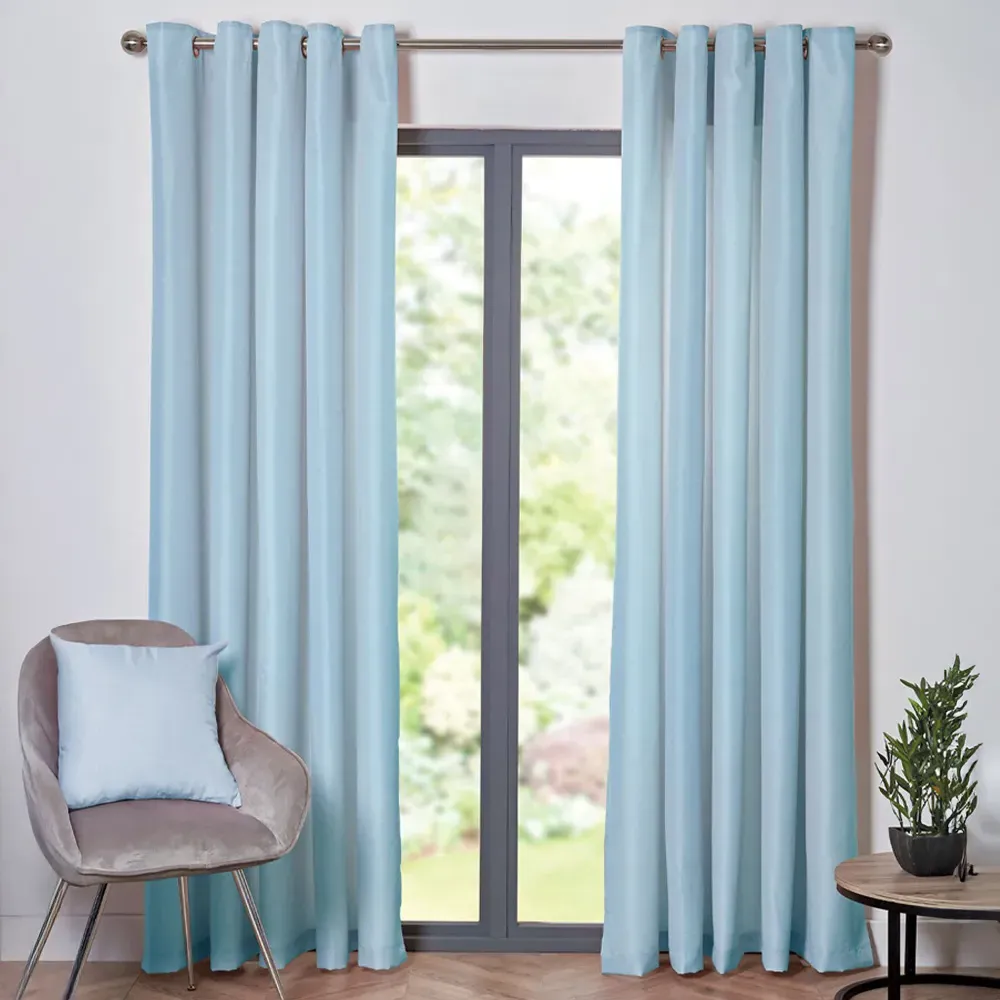 Home Taylor Eyelet Curtains - Duck Egg image