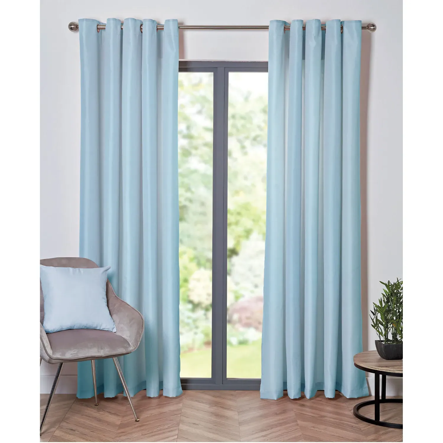 Home Taylor Eyelet Curtains - Duck Egg