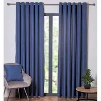 Home Taylor Eyelet Curtains - Navy