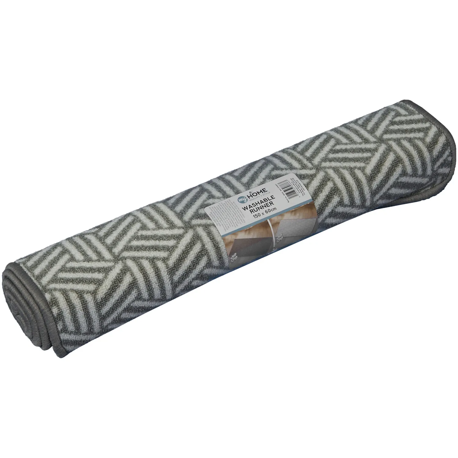 Home Washable Runner - Grey