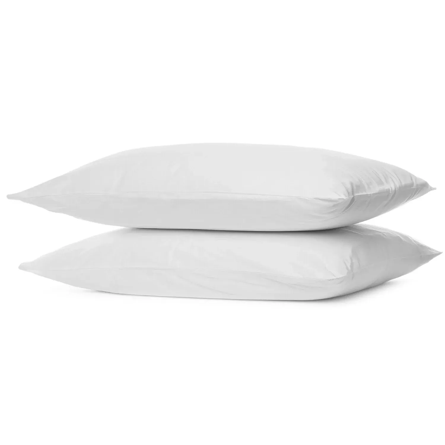 Home White Polycotton Pillowcase 2 Pack - White image