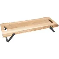 Acacia Wood Cheese Board with Stand - Natural