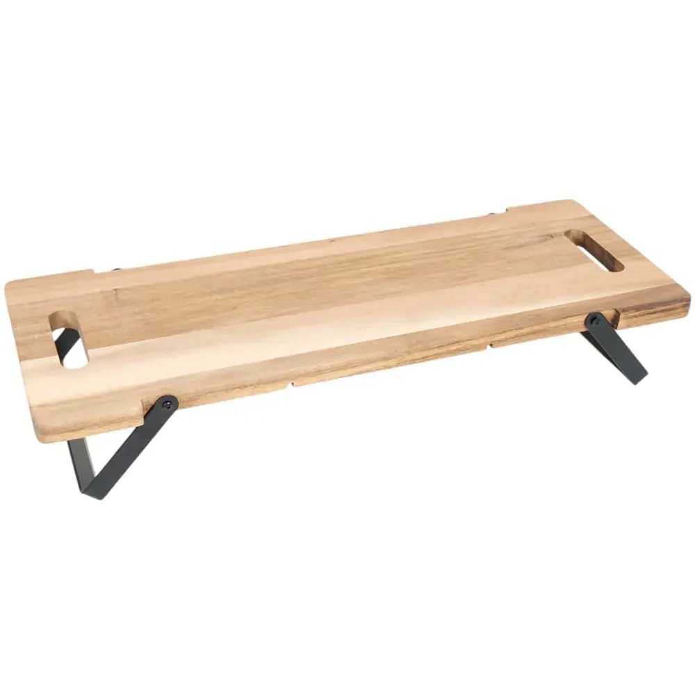 Acacia Wood Cheese Board with Stand - Natural image