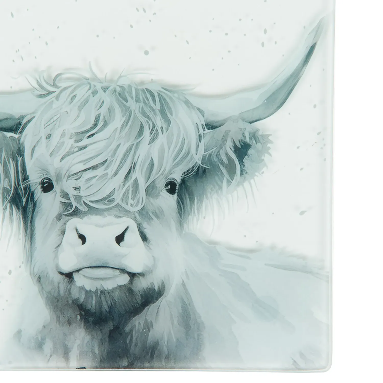 Highland Cow Worktop Saver - White and Grey