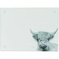 Highland Cow Worktop Saver - White and Grey