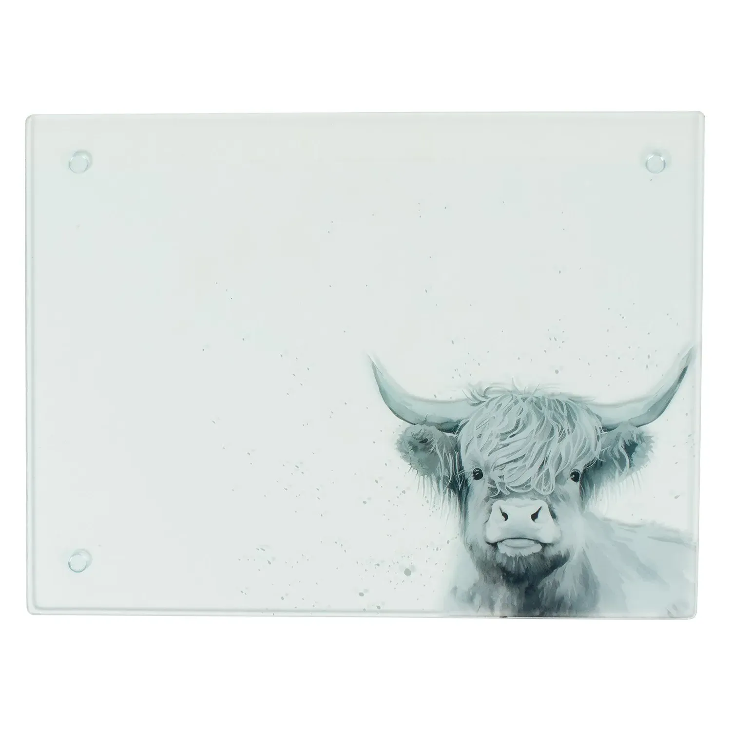 Highland Cow Worktop Saver - White and Grey
