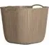 Large Square Knitting Basket - Brown