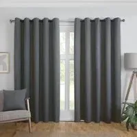 Linden Blackout Curtain - Charcoal