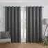 Linden Blackout Curtain - Charcoal
