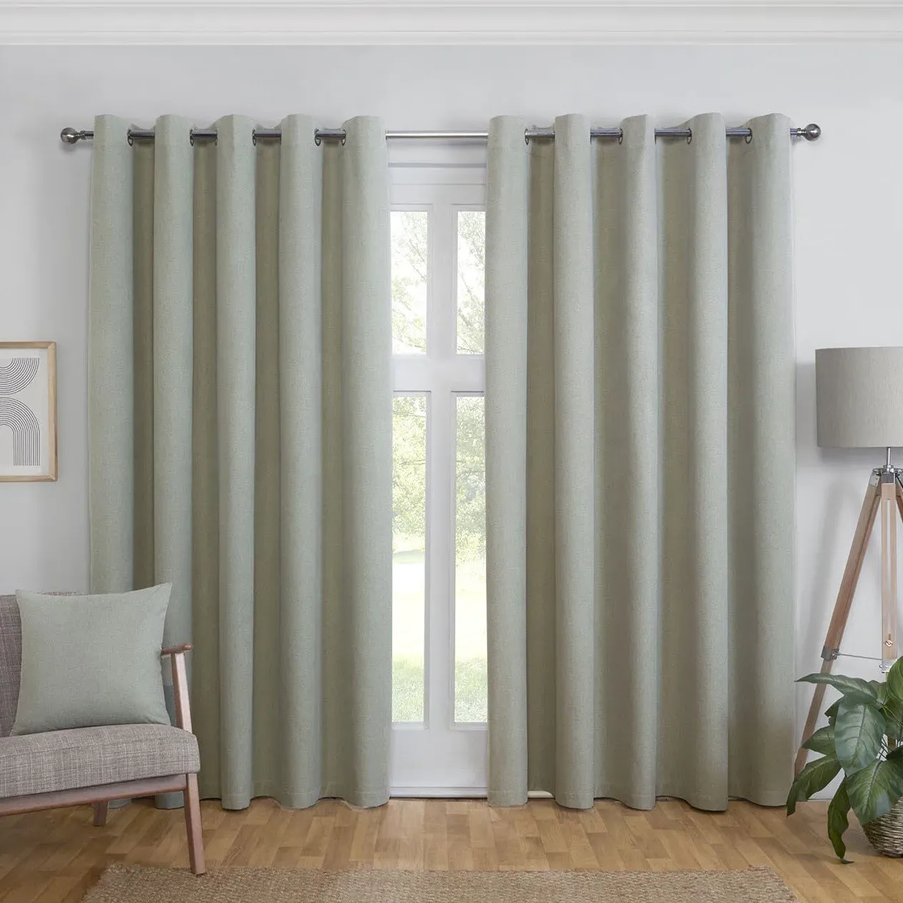 Linden Blackout Curtain - Green image