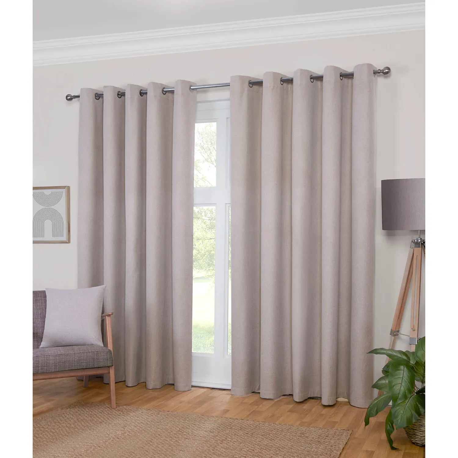 Linden Blackout Curtain - Stone