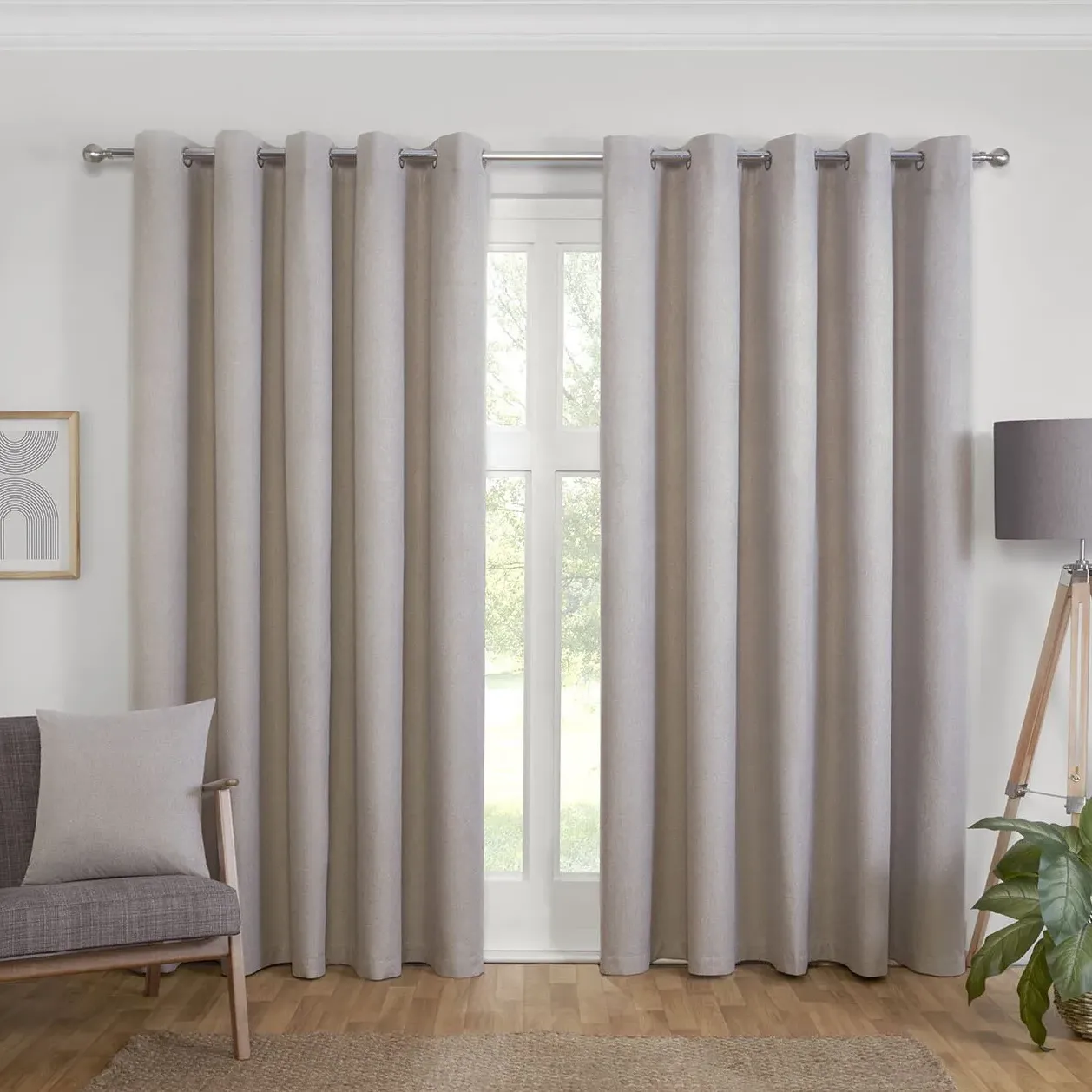 Linden Blackout Curtain - Stone image