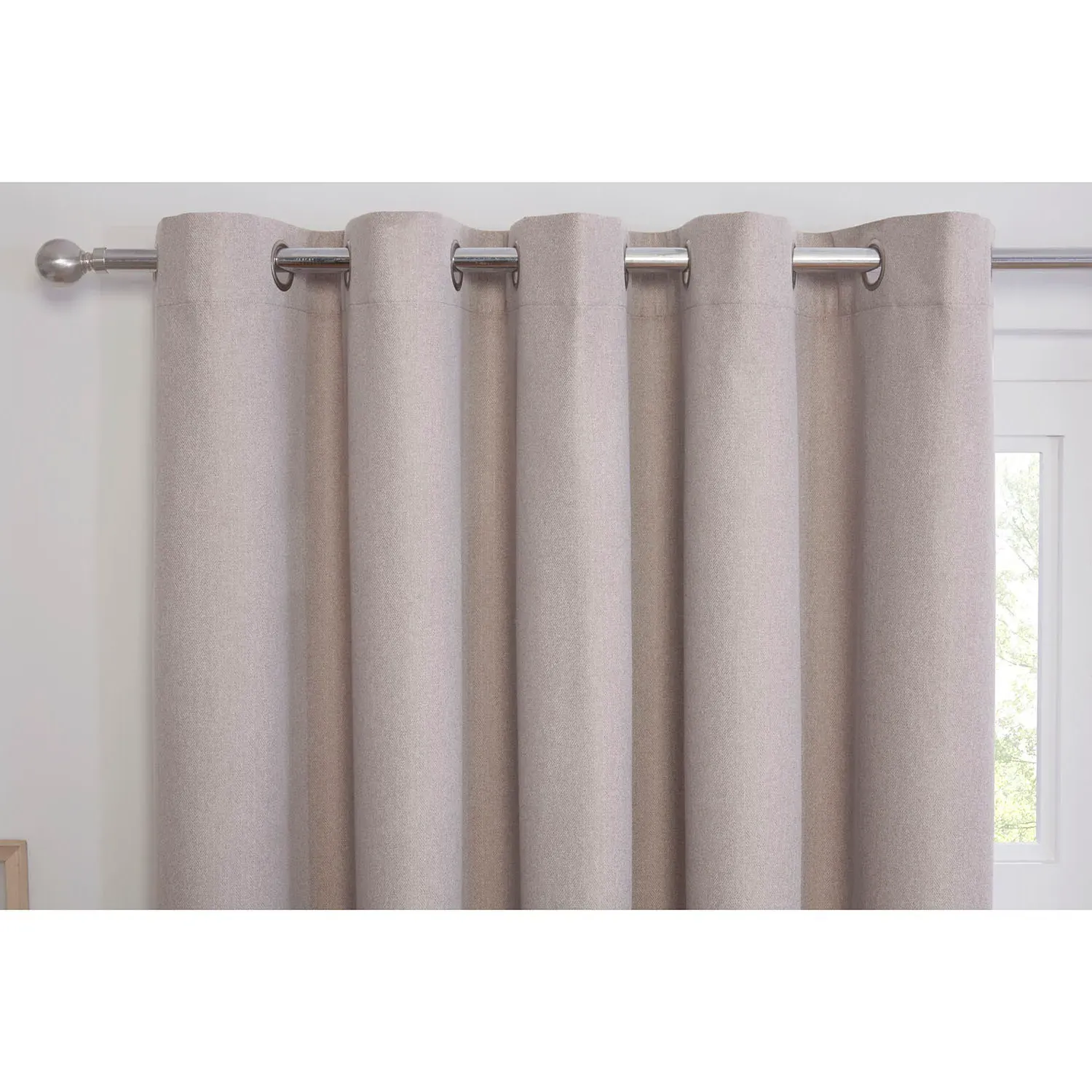 Linden Blackout Curtains 229 x 229cm - Stone, Polyester