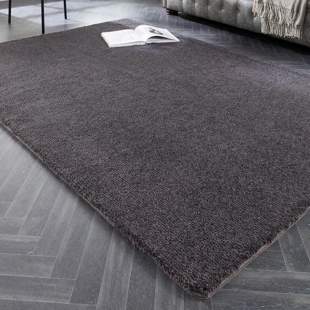 Charcoal Shaggy Rug - Grey
