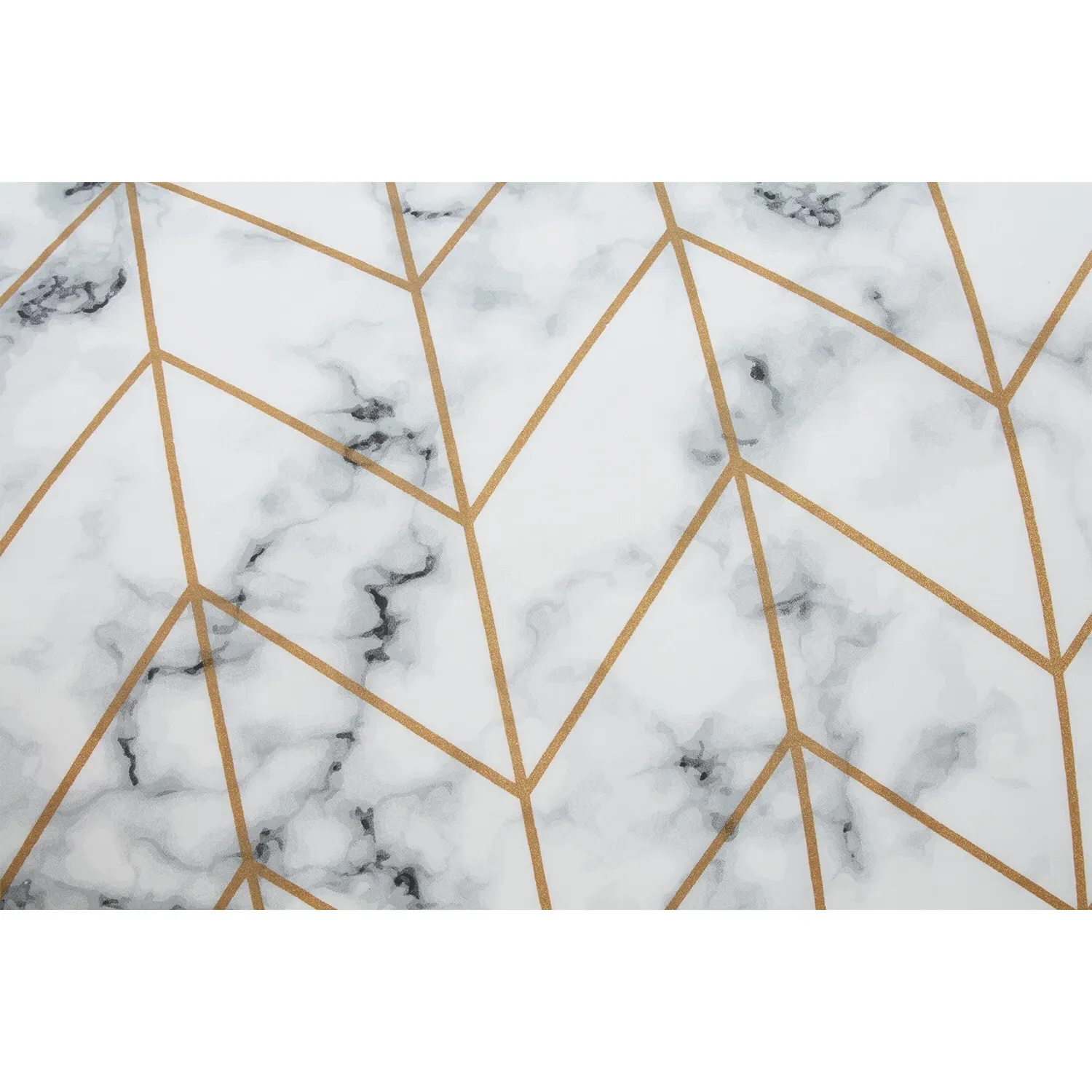 Marble Metallic King Duvet Cover Set - White