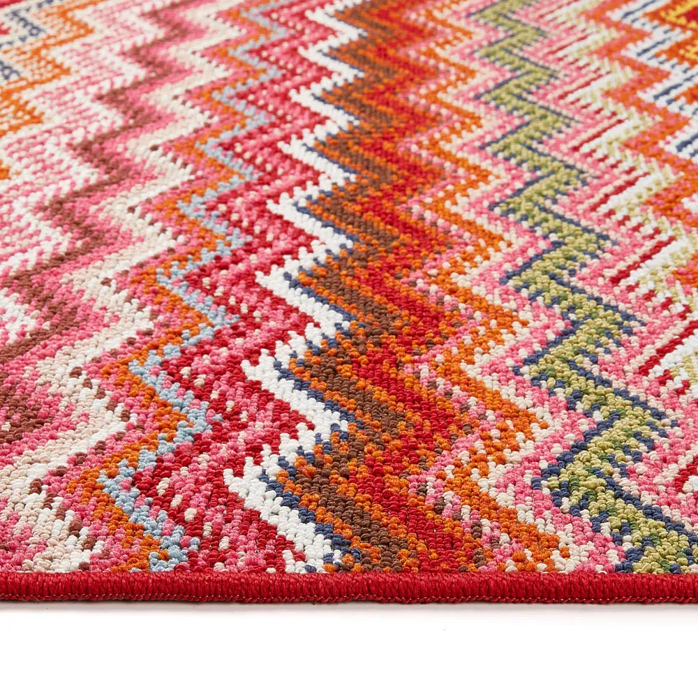Candy Bright Zig Zag Runner Mat - Multi