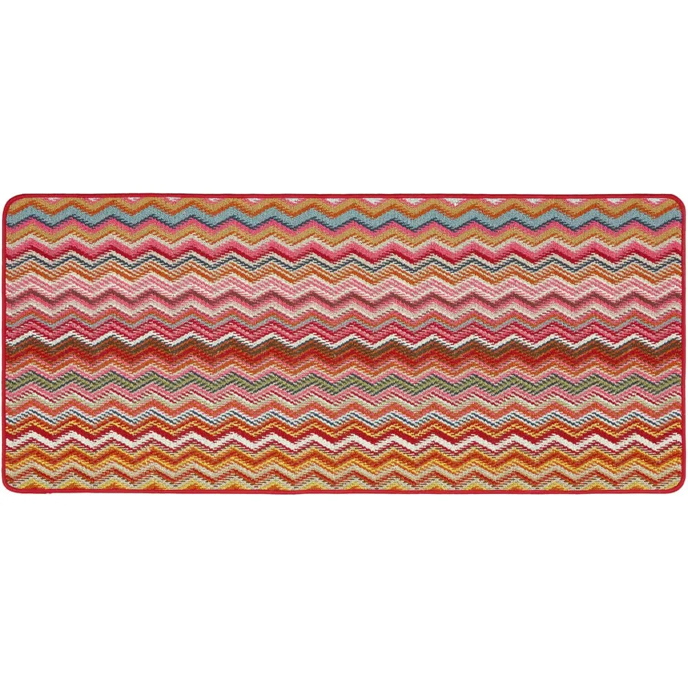 Candy Bright Zig Zag Runner Mat - Multi image