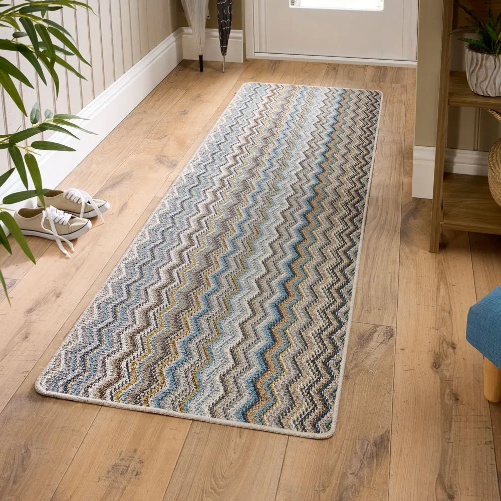 Candy Natural Zig Zag Runner Mat - Multi