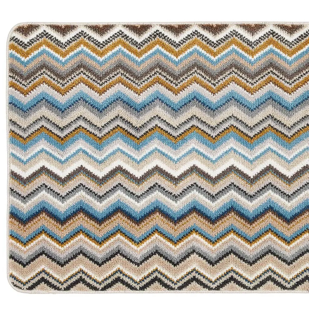 Candy Natural Zig Zag Runner Mat - Multi