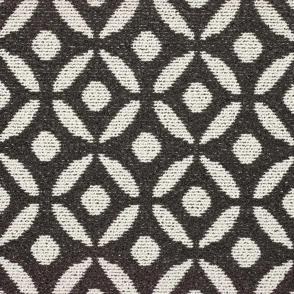 Charcoal Crescent Stain Resistant Runner - Grey