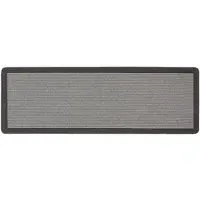Charcoal Stripe Stain Resistant Runner - Grey