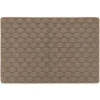 Mink Sculptured Basketweave Washable Rug - Brown