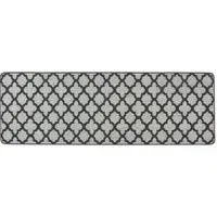 Moroccan Tile Stain Resistant Runner - Charcoal