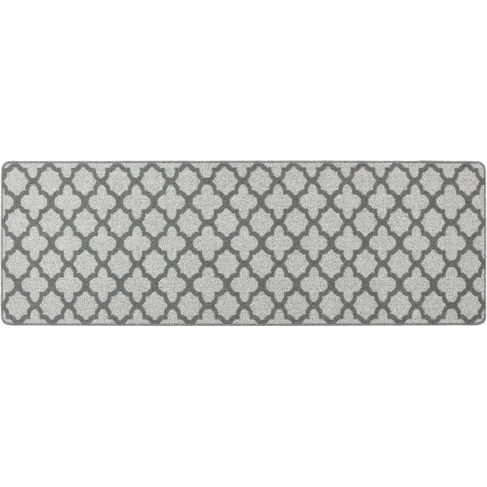 Moroccan Tile Stain Resistant Runner - Silver