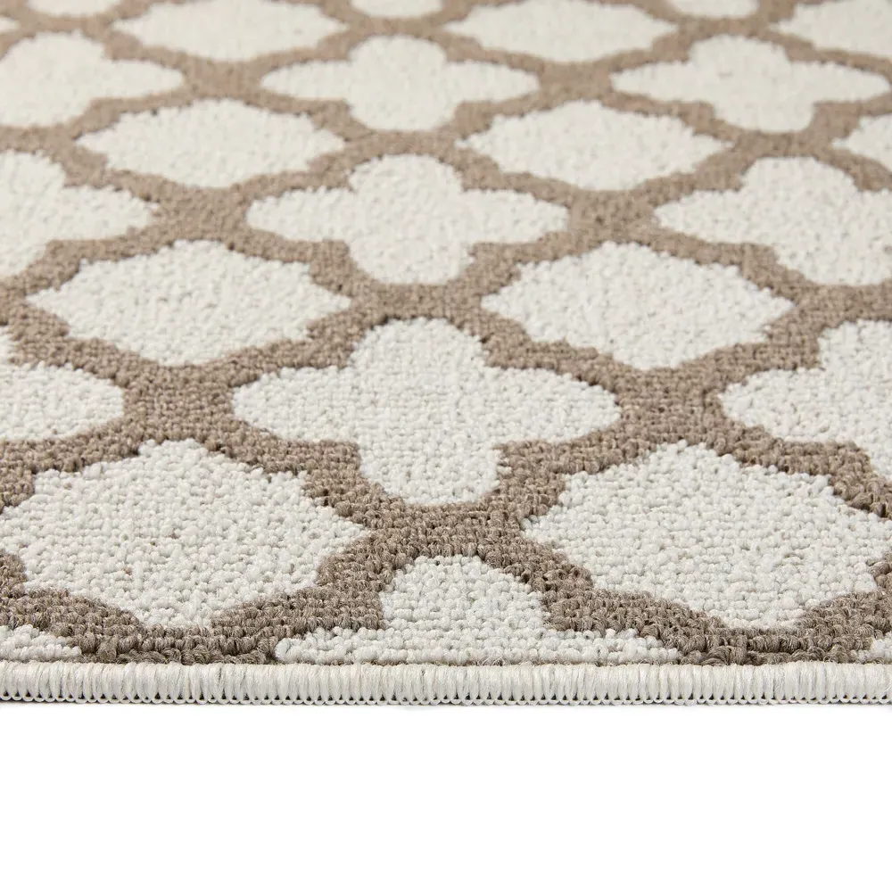 Moroccan Tile Stain Resistant Runner - Stone