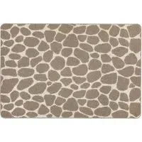 Pebble Patterned Non Slip Mat - Ivory, Mink