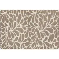 Rain Drop Patterned Non Slip Mat - Ivory, Mink