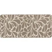 Rain Drop Patterned Non Slip Mat - Ivory, Mink