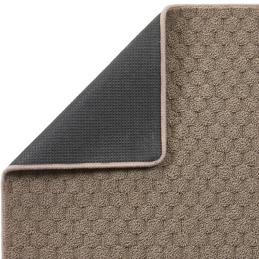 Sculptured Honeycomb Washable Rug - Mink