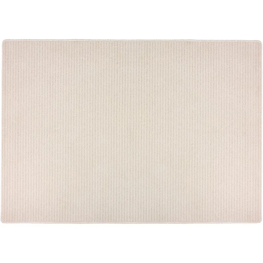 Sculptured Waffle Texture Washable Rug - Ivory