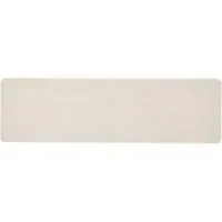 Sculptured Waffle Texture Washable Runner - Ivory