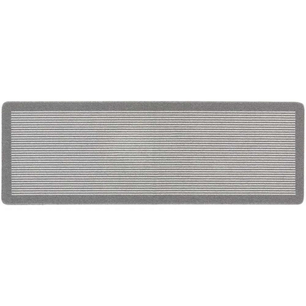 Silver Stripe Stain Resistant Runner - Grey