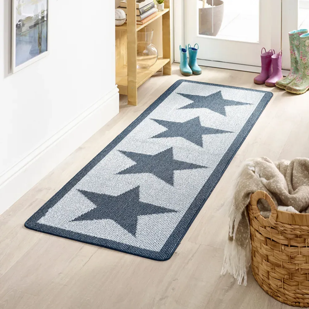 Star Stain Resistant Runner - Blue