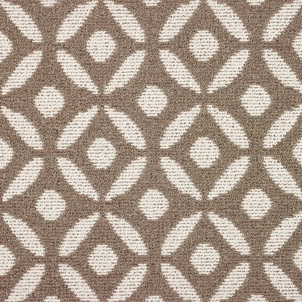 Stone Crescent Stain Resistant Runner - Brown