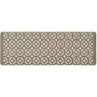 Stone Crescent Stain Resistant Runner - Brown