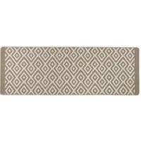 Stone Geometric Cosy Stain Resistant Runner - Brown